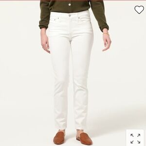NEW J. Crew Vintage Slim Straight Plus Size Jeans White Womens High Waist